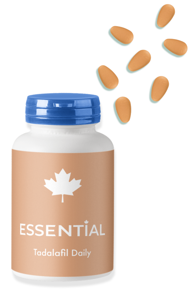 Tadalafil (Cialis) Daily Essential Clinic Bottle with Pills